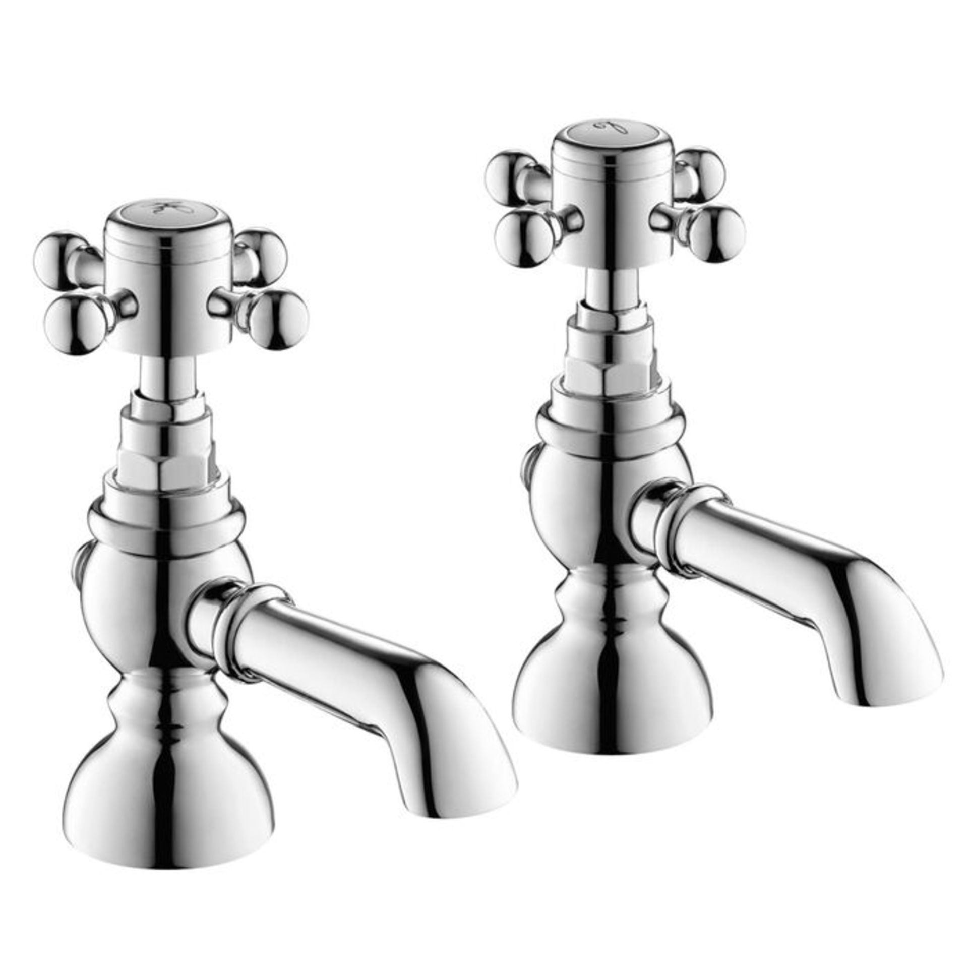 (PM1017) Cambridge Traditional Hot and Cold Sink Taps Chrome Plated Solid Brass Traditional d... - Image 3 of 4