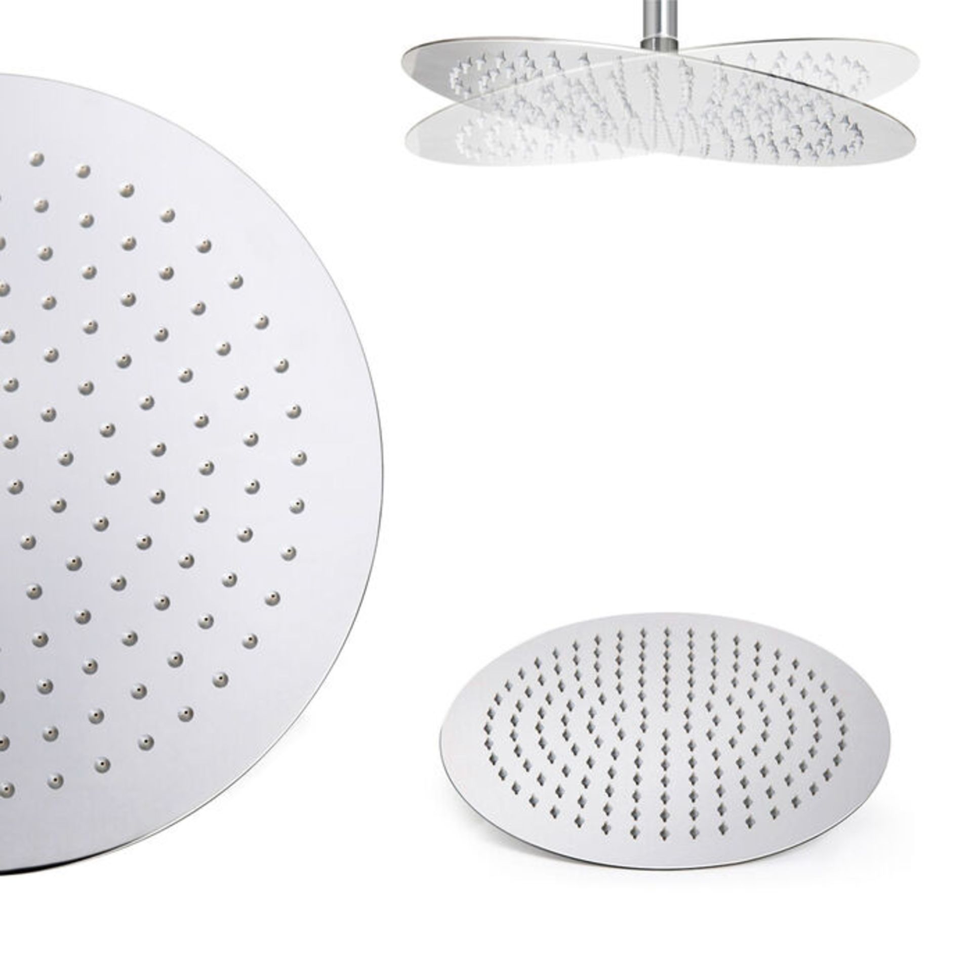(PM1007) Stainless Steel 300mm Round Shower Head Solid metal structure Can be wall or ceiling... - Image 2 of 2