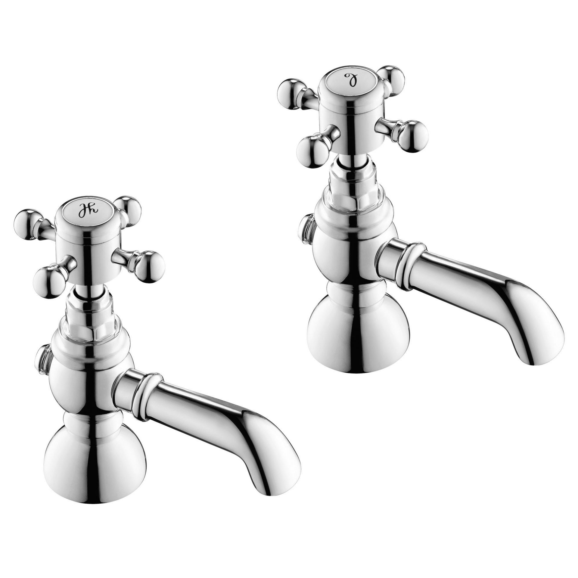 (PM1017) Cambridge Traditional Hot and Cold Sink Taps Chrome Plated Solid Brass Traditional d... - Image 2 of 4