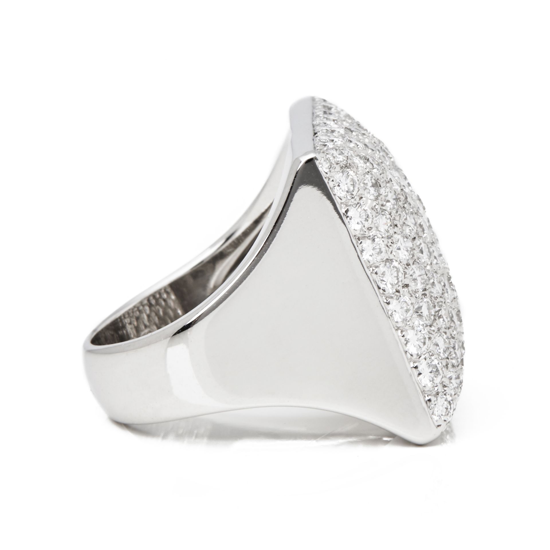 18k White Gold Diamond Berlingot Ring - Image 4 of 8