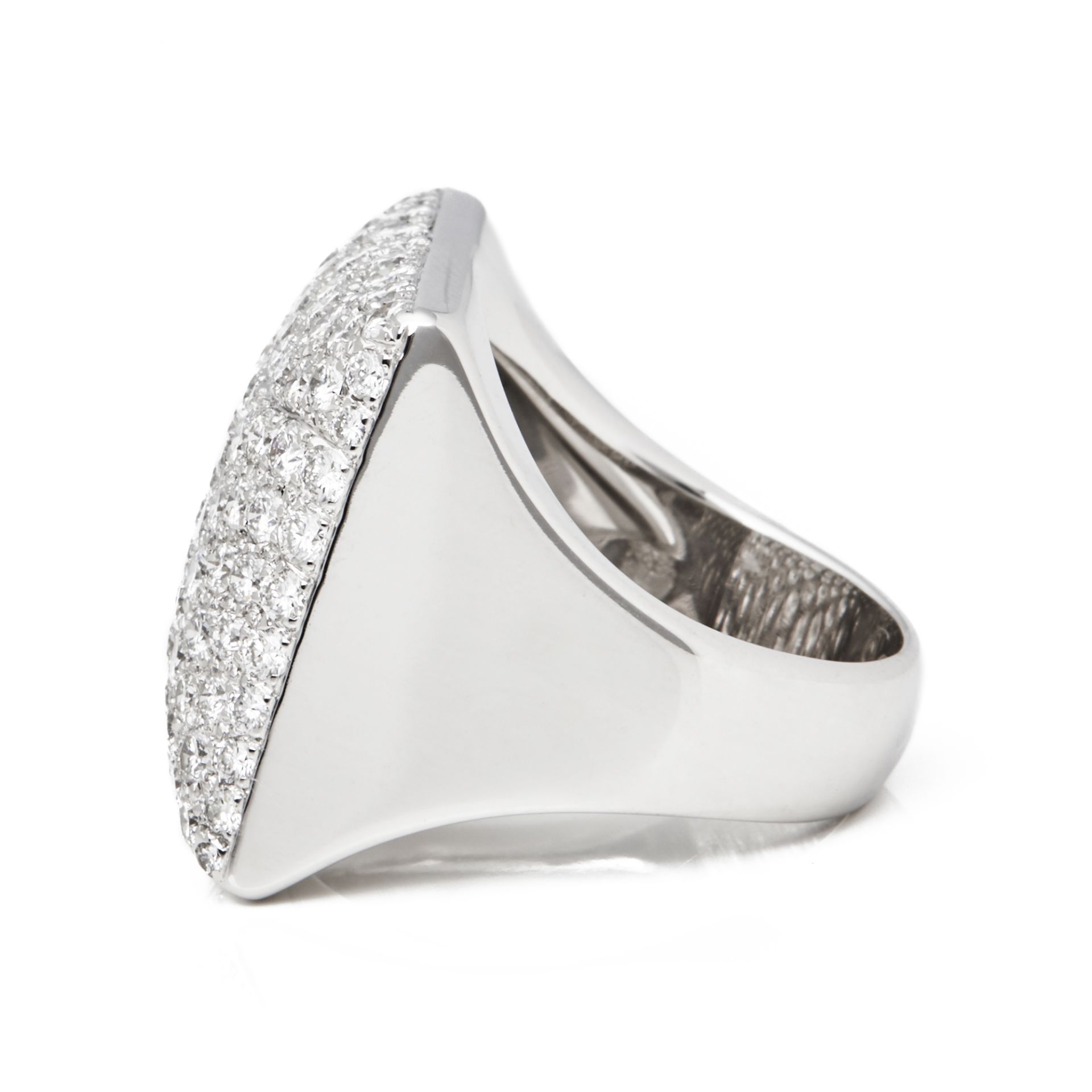 18k White Gold Diamond Berlingot Ring - Image 7 of 8