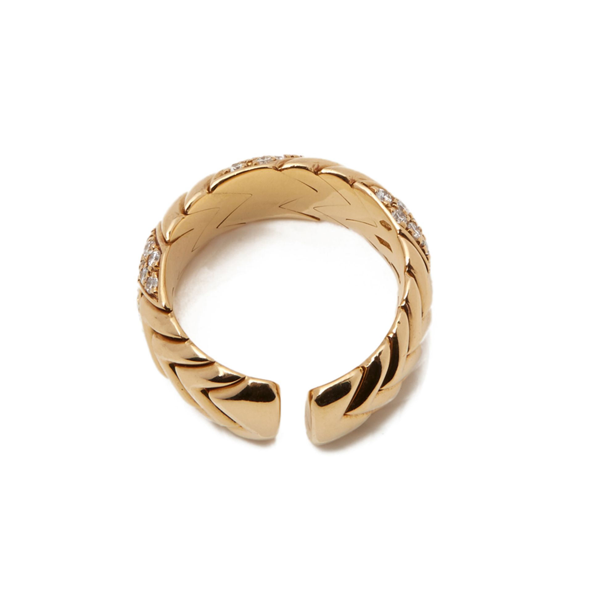 18k Yellow Gold Diamond Spiga Ring - Image 5 of 7