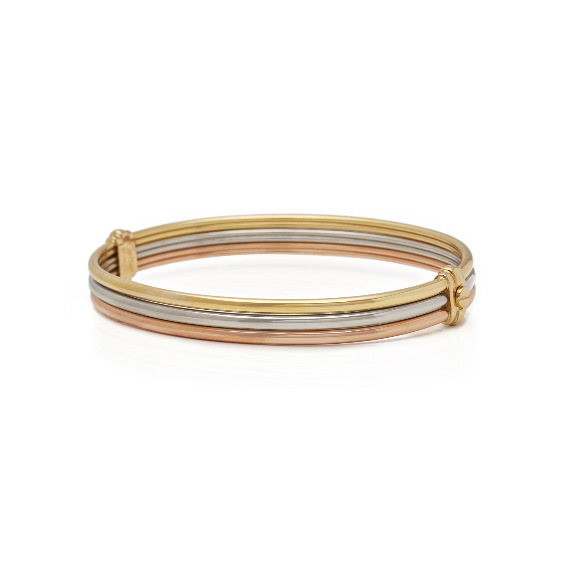 18k Yellow, White & Rose Gold Vintage Trinity Bracelet