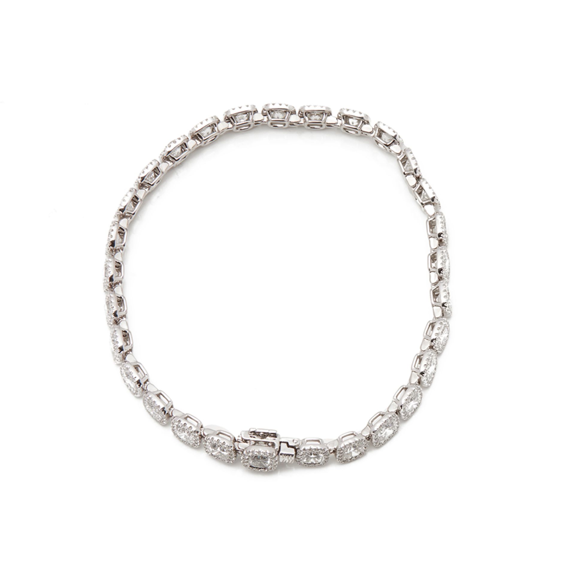 Platinum Cushion Cut 12.83ct Diamond Aura Bracelet - Image 7 of 7