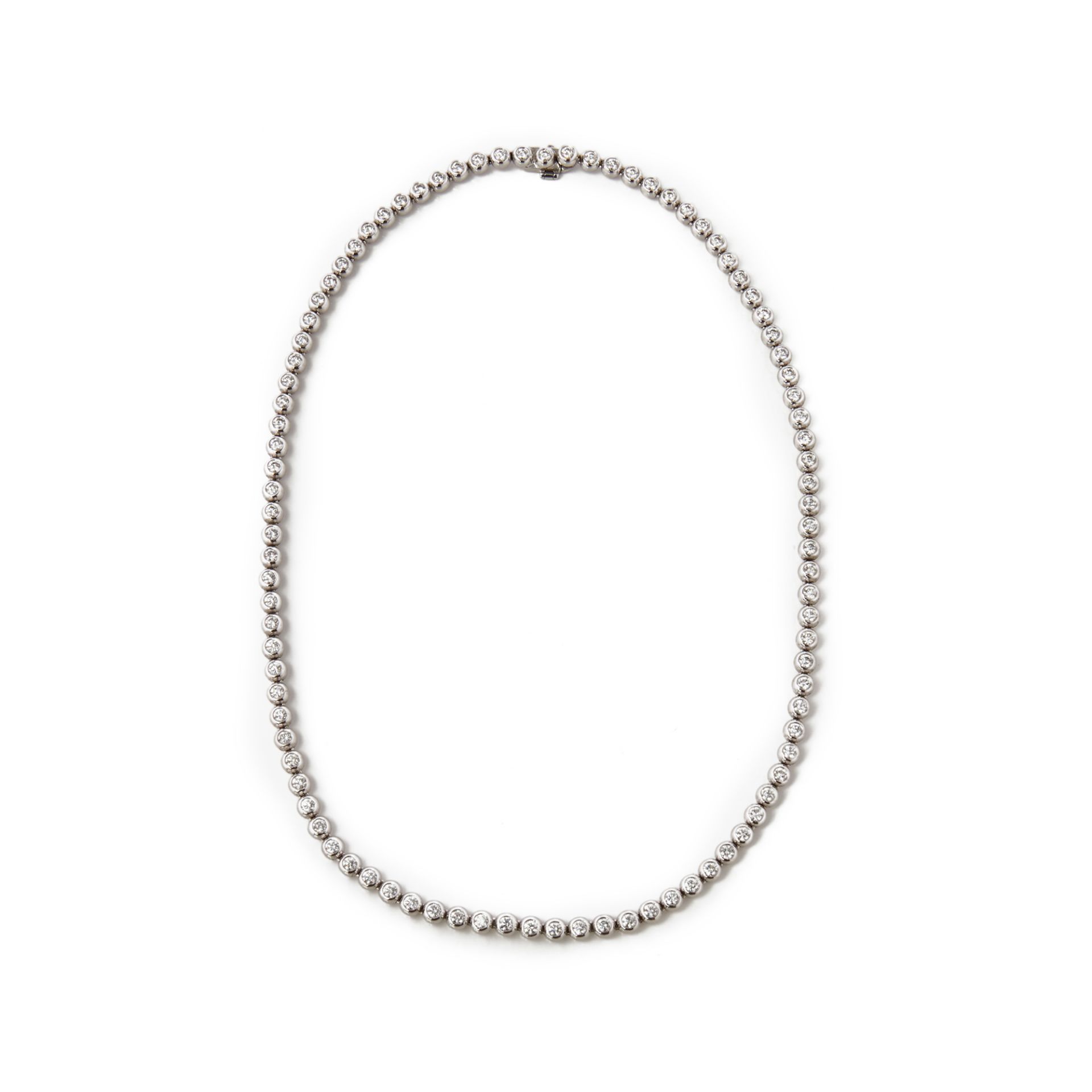 18k White Gold Beaded 4.50ct Diamond Necklace - Image 2 of 9