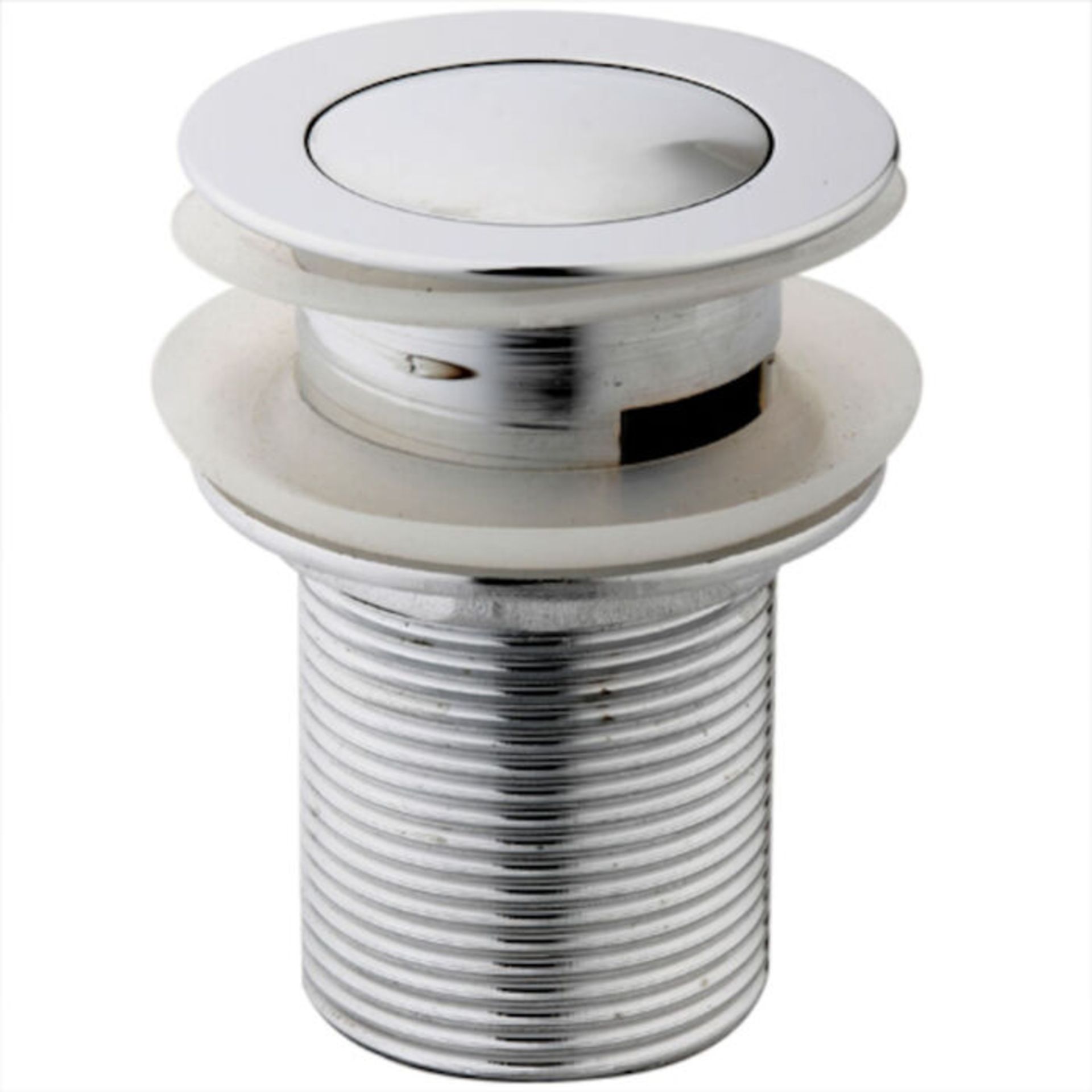 (NV1023) Basin Waste - Slotted Push Button Pop-Up Made with zinc with solid brass components ...