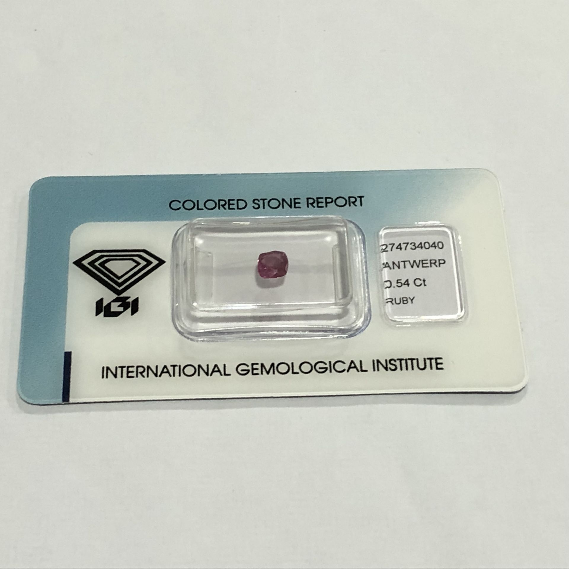 0.54ct Natural Ruby with IGI Certificate - Image 6 of 8