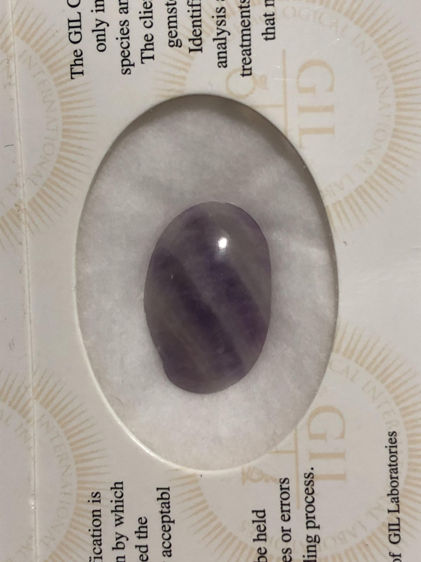 10.99ct Natural Quartz (Amethyst) with GIL Certificate - Image 4 of 6