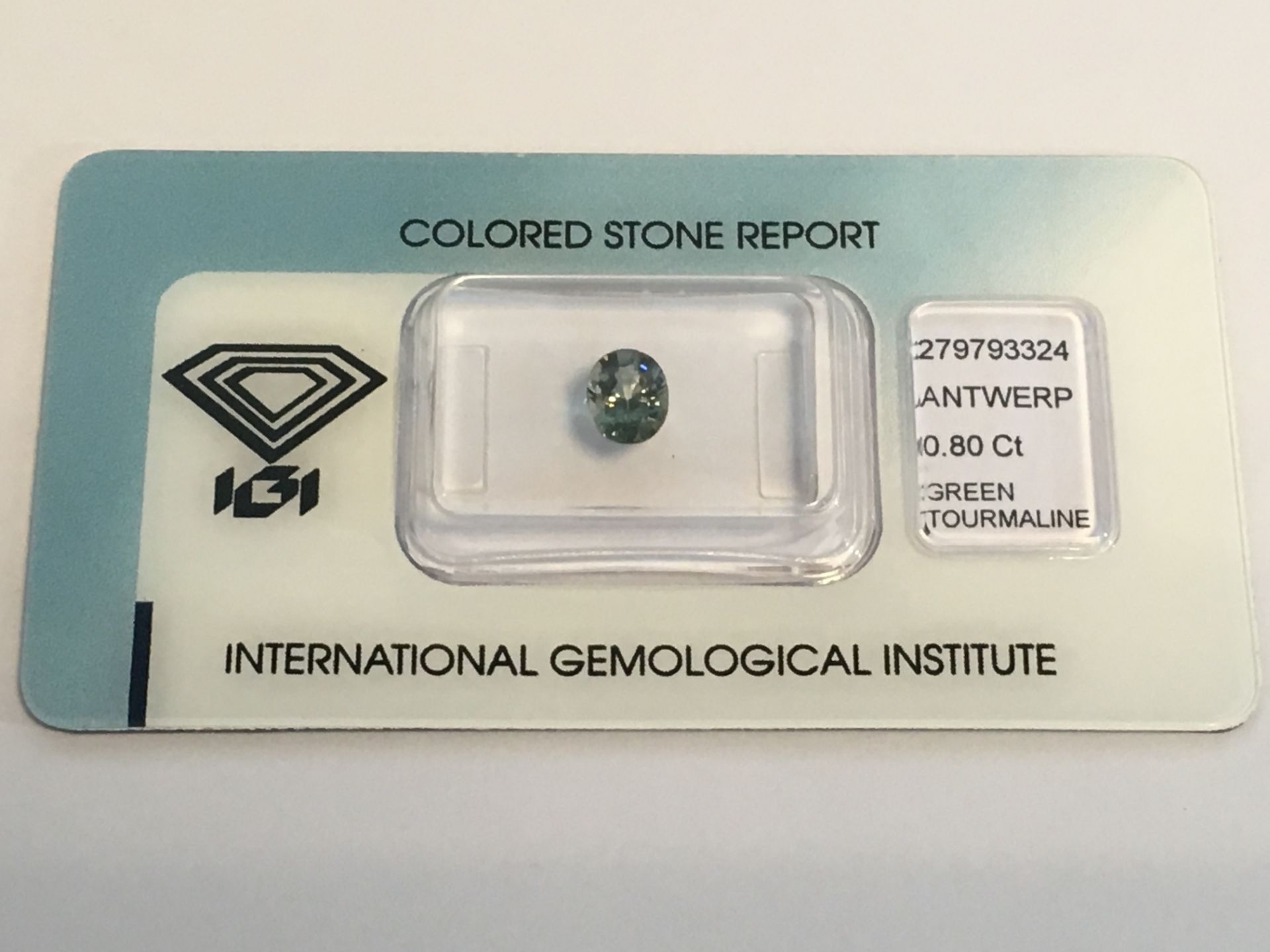 0.80ct Natural Tourmaline with IGI Certificate - Image 2 of 6