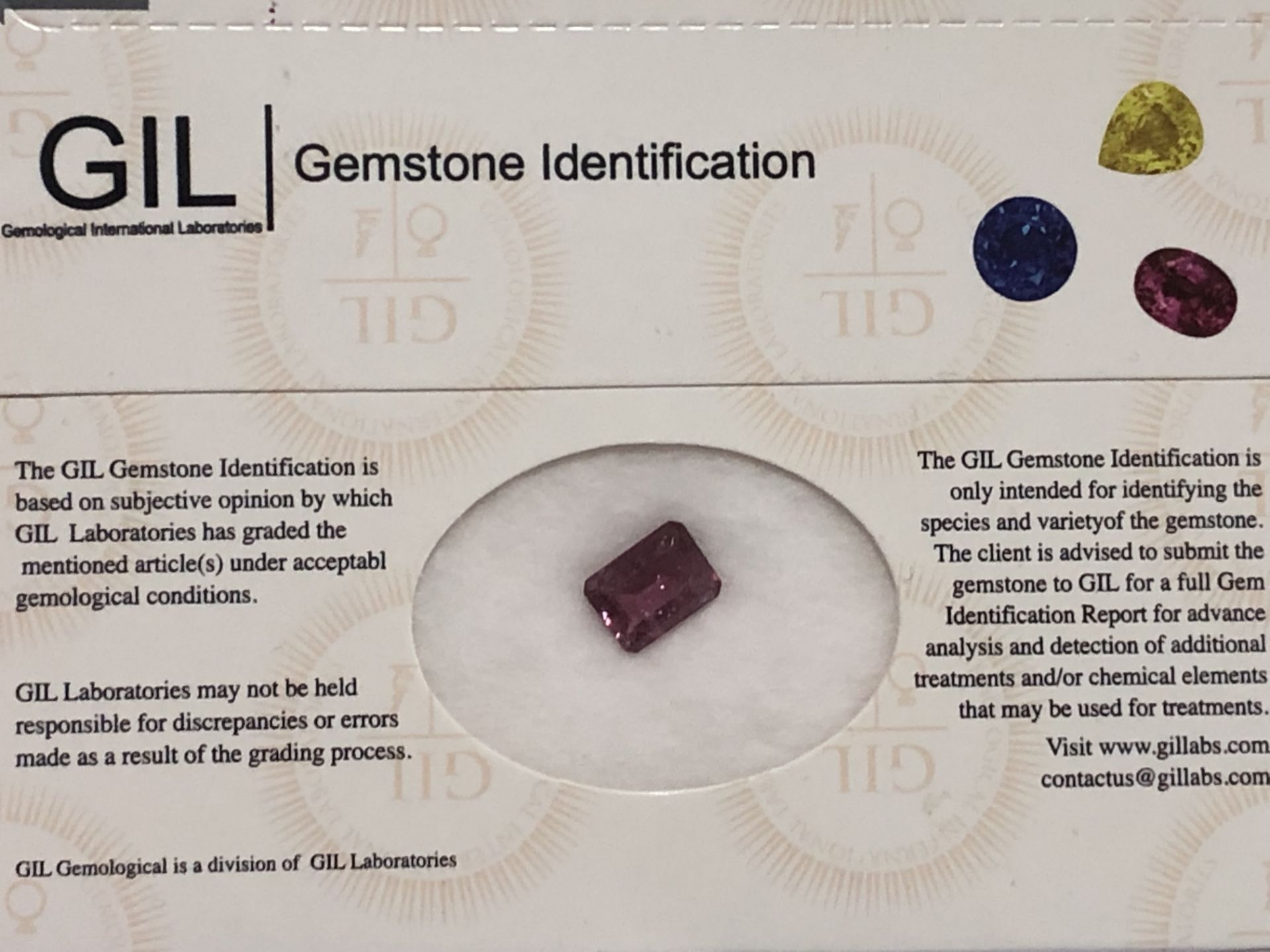 3.00ct Natural Rubellite with GIL Certificate