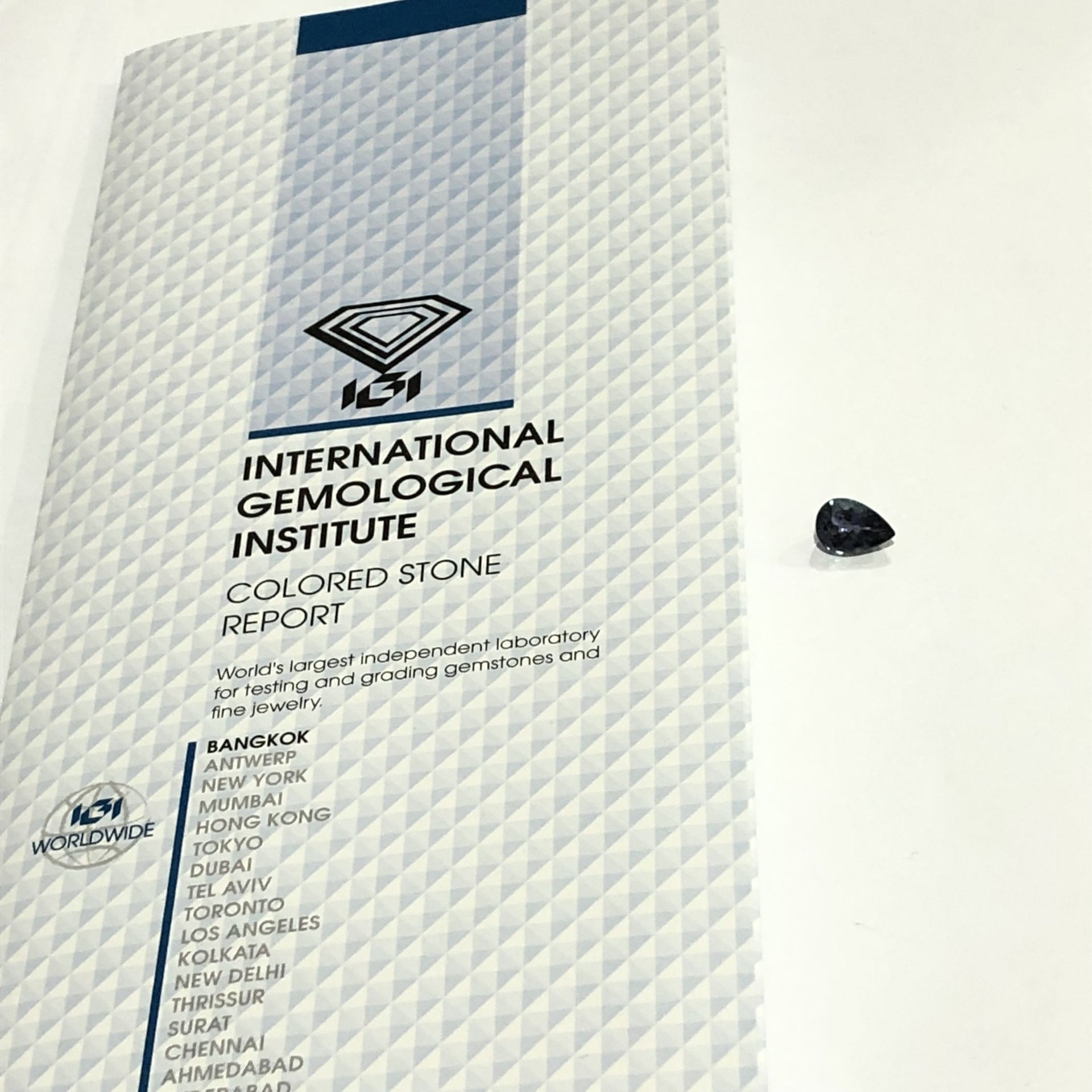3.38ct Natural Tanzanite with IGI Certificate - Image 2 of 8
