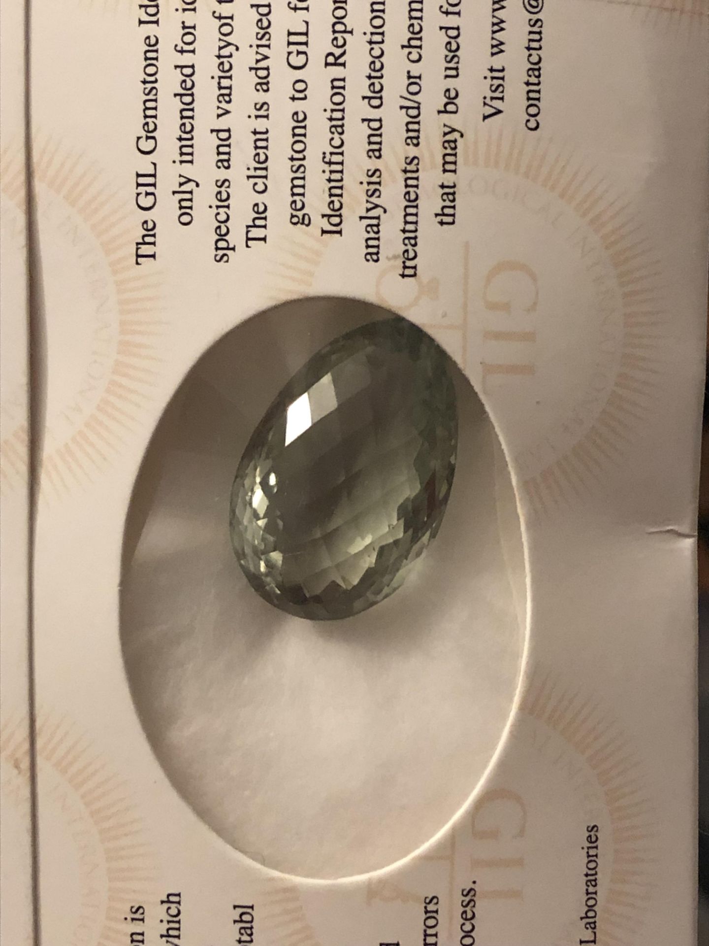 25.61ct Natural Quartz with GIL Certificate - Image 5 of 6