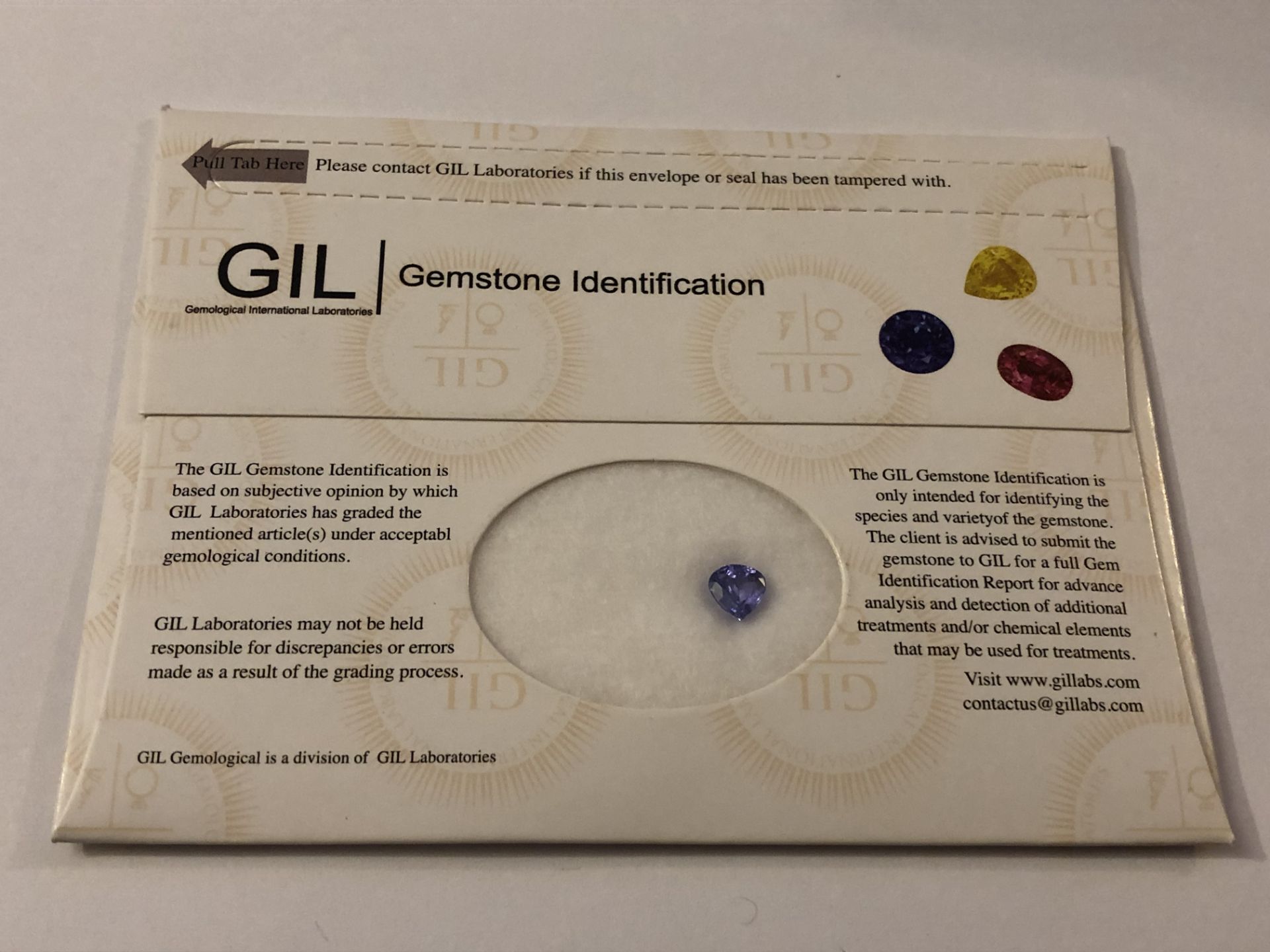 1.14ct Natural Tanzanite with GIL Certificate