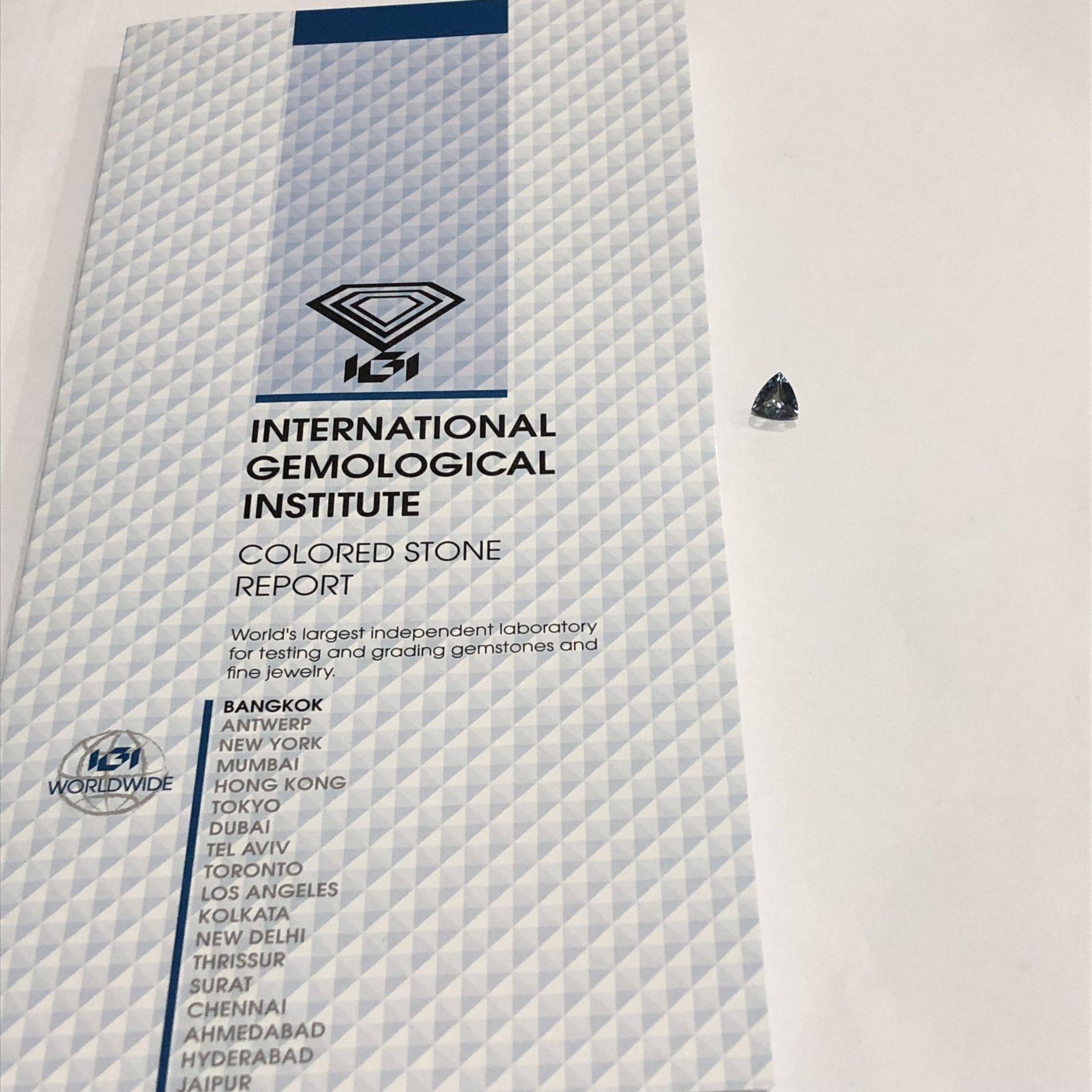 1.59ct Natural Tanzanite with IGI Certificate