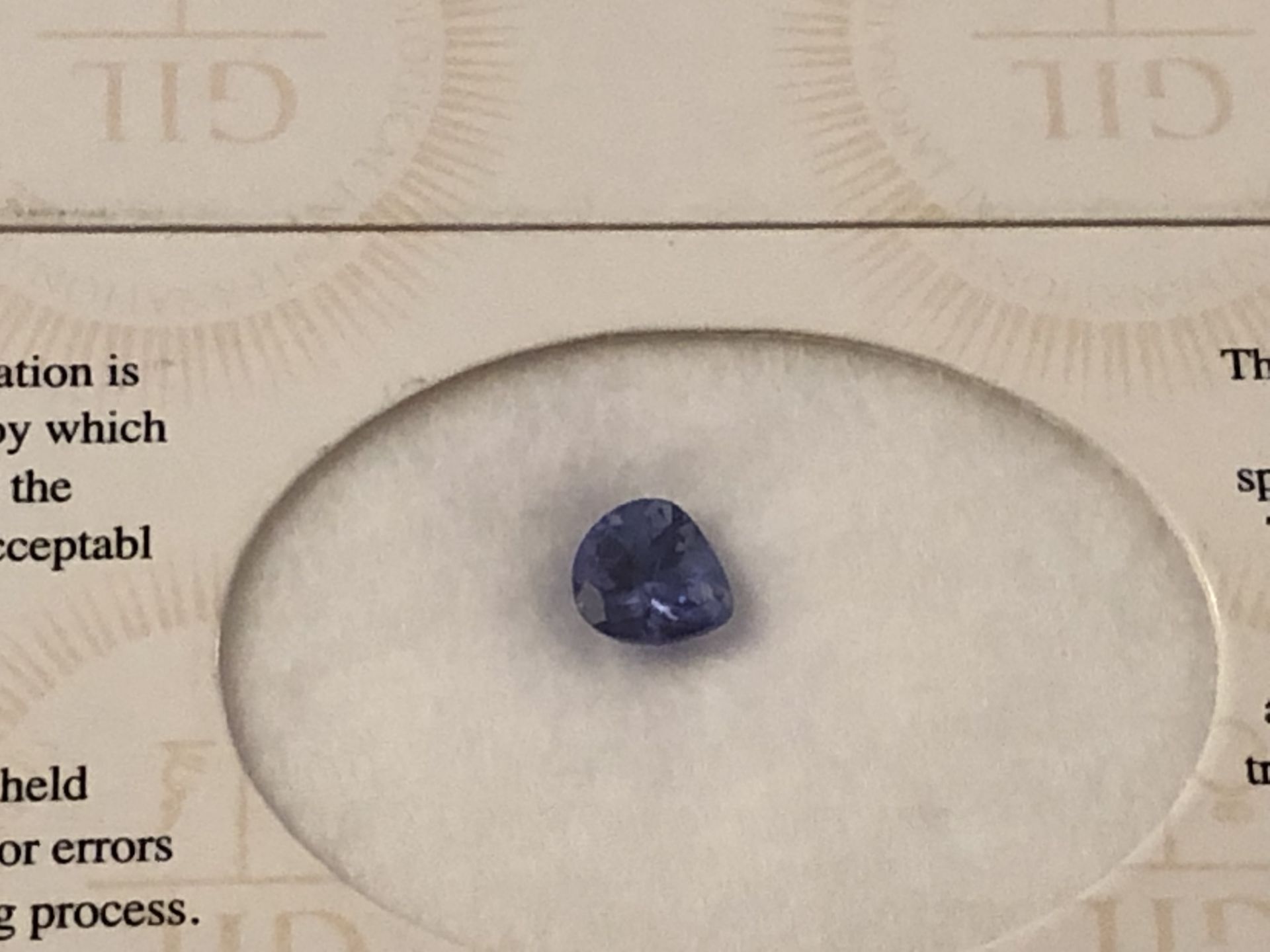1.24ct Natural Tanzanite with GIL Certificate - Image 6 of 6
