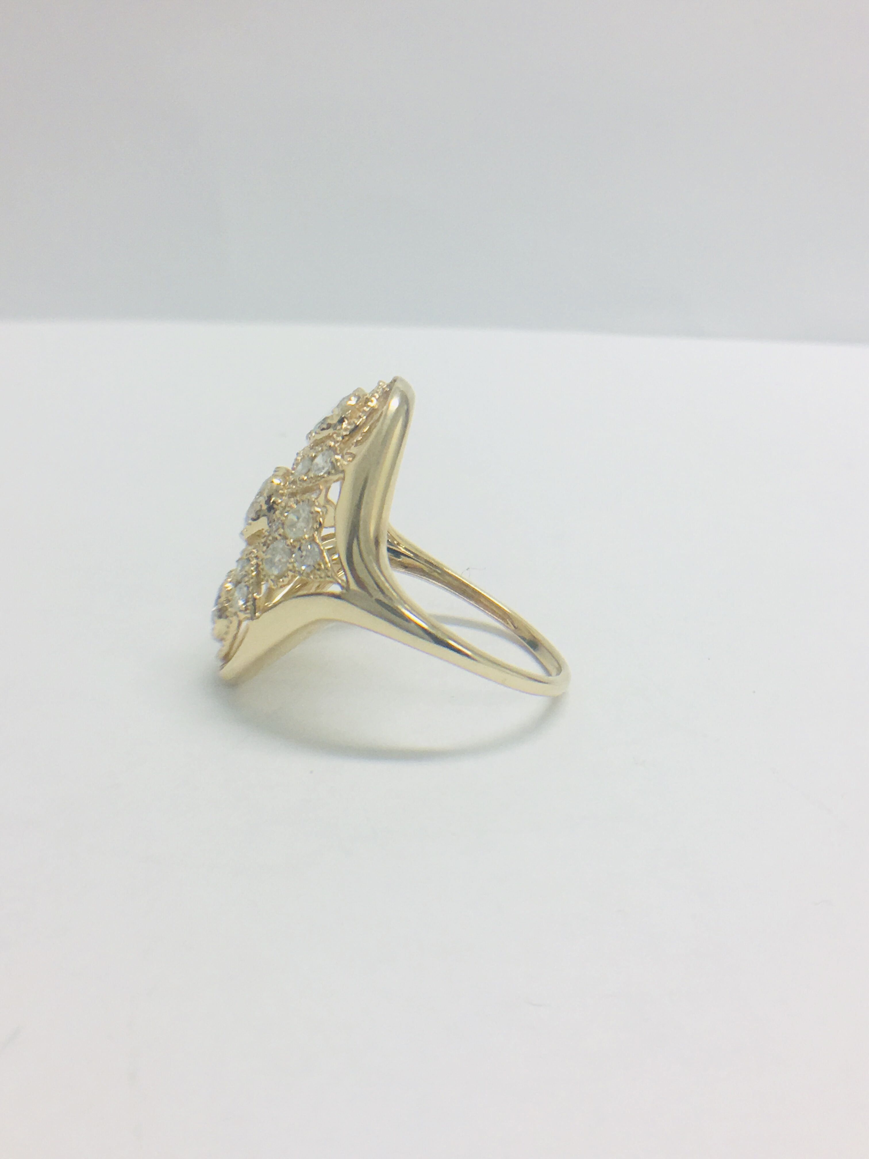 14ct Yellow Gold Diamond Ring - Image 2 of 10