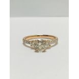 14ct Rose Gold Diamond Ring