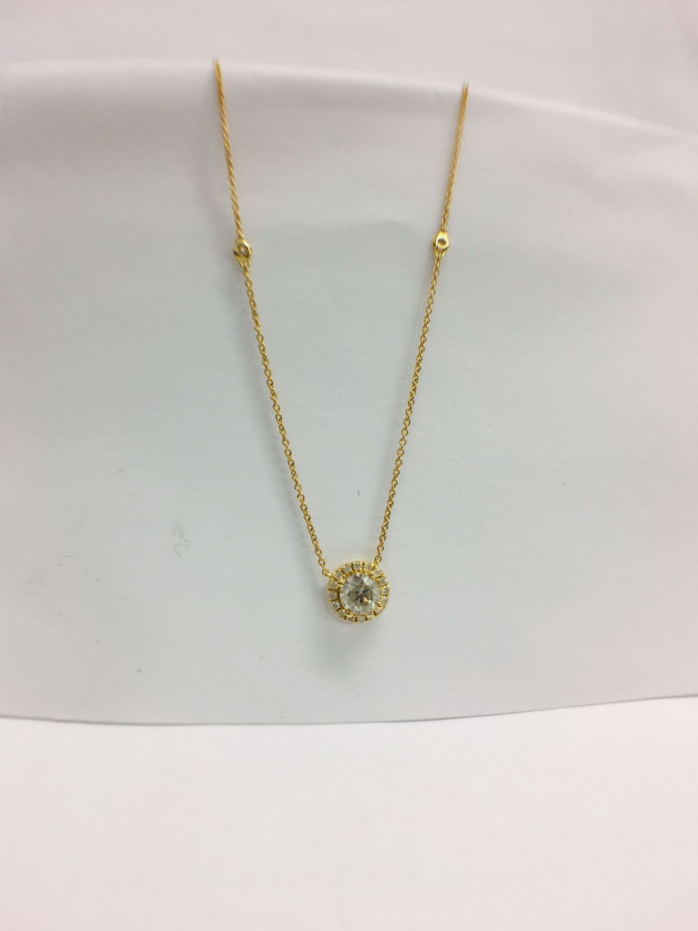 18ct Yellow Gold Diamond Necklace - Image 3 of 10