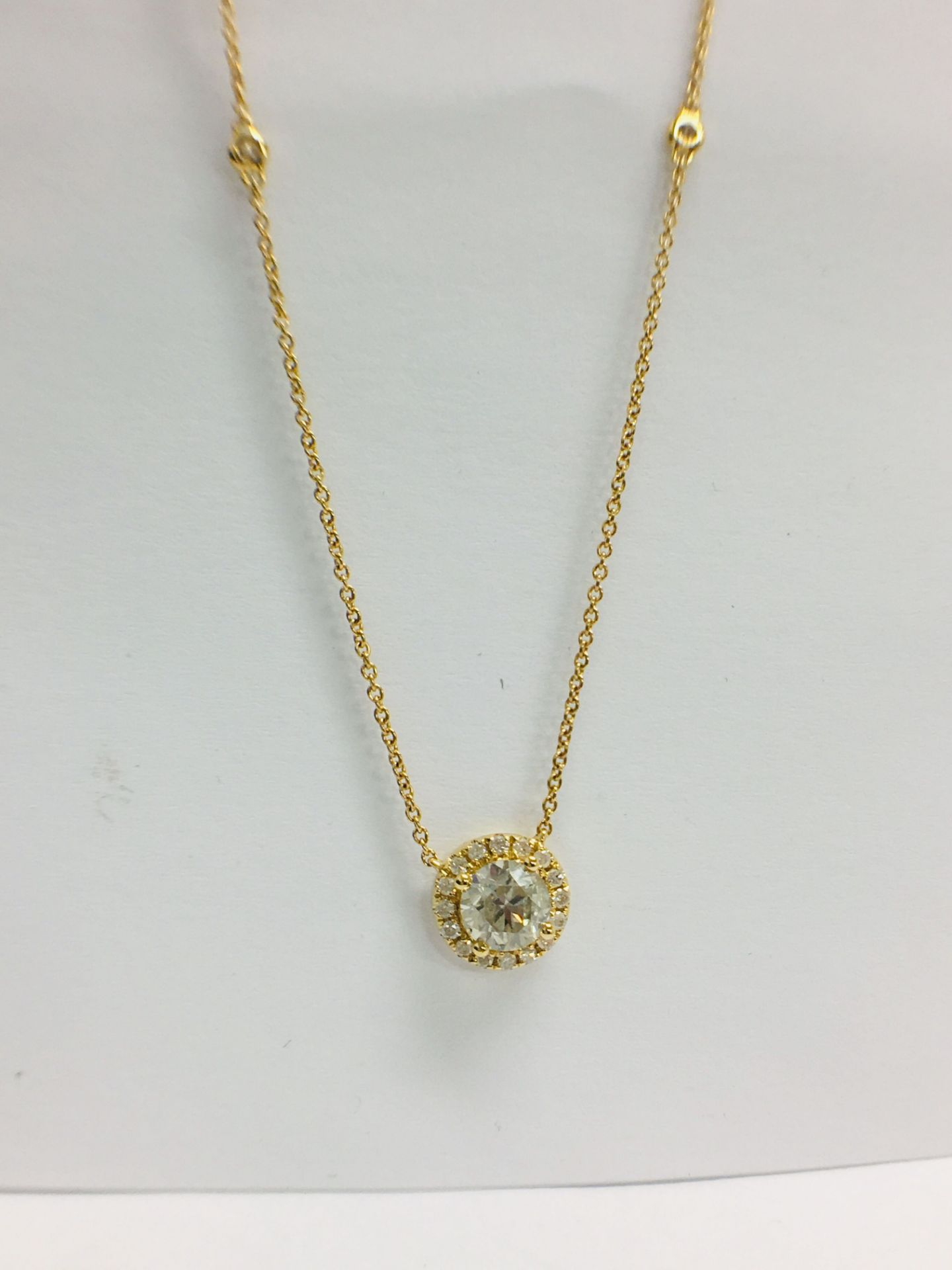 18ct Yellow Gold Diamond Necklace - Image 2 of 10