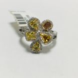 18ct Fancy Colour Diamond Ring