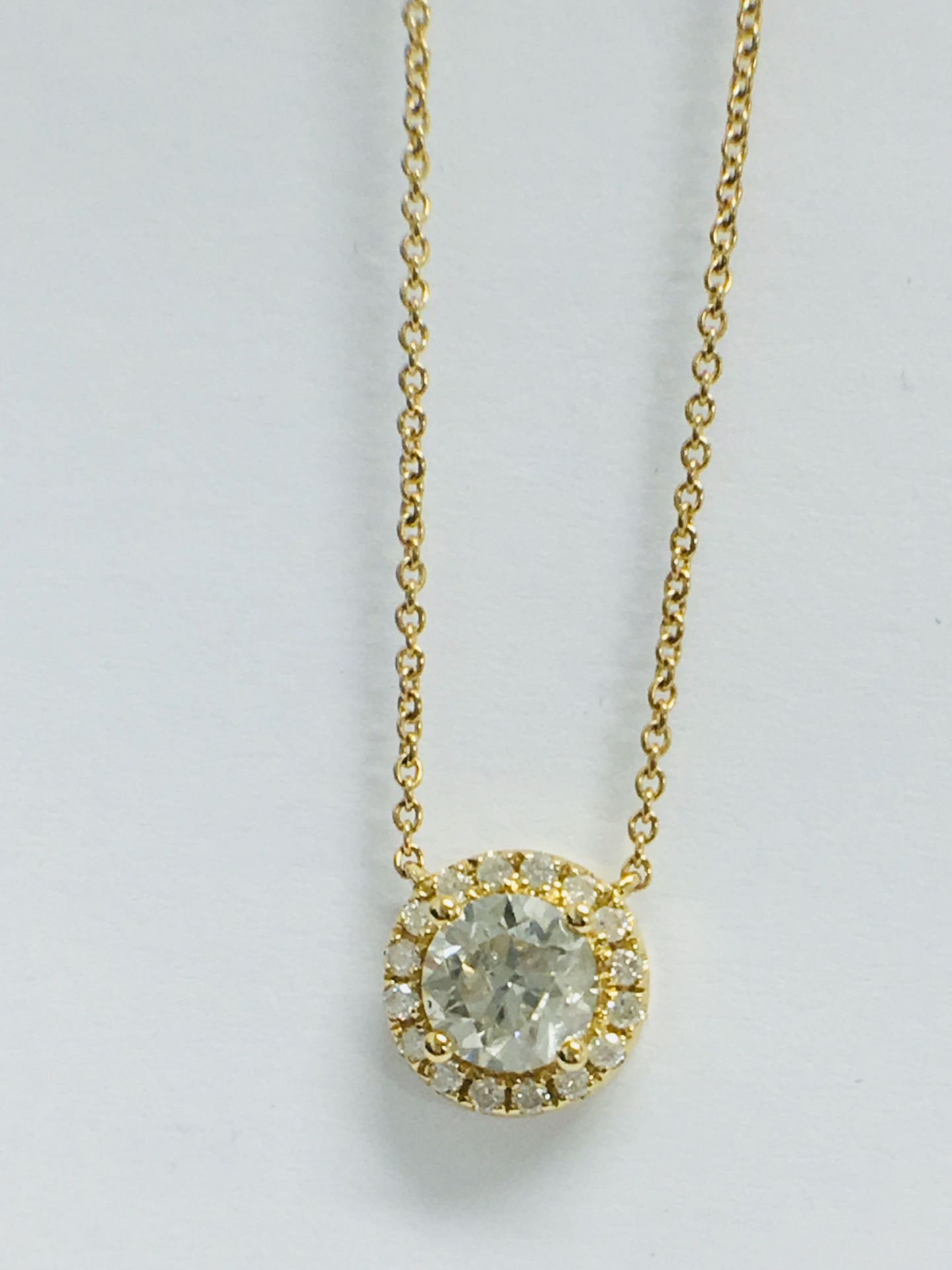 18ct Yellow Gold Diamond Necklace - Image 8 of 10