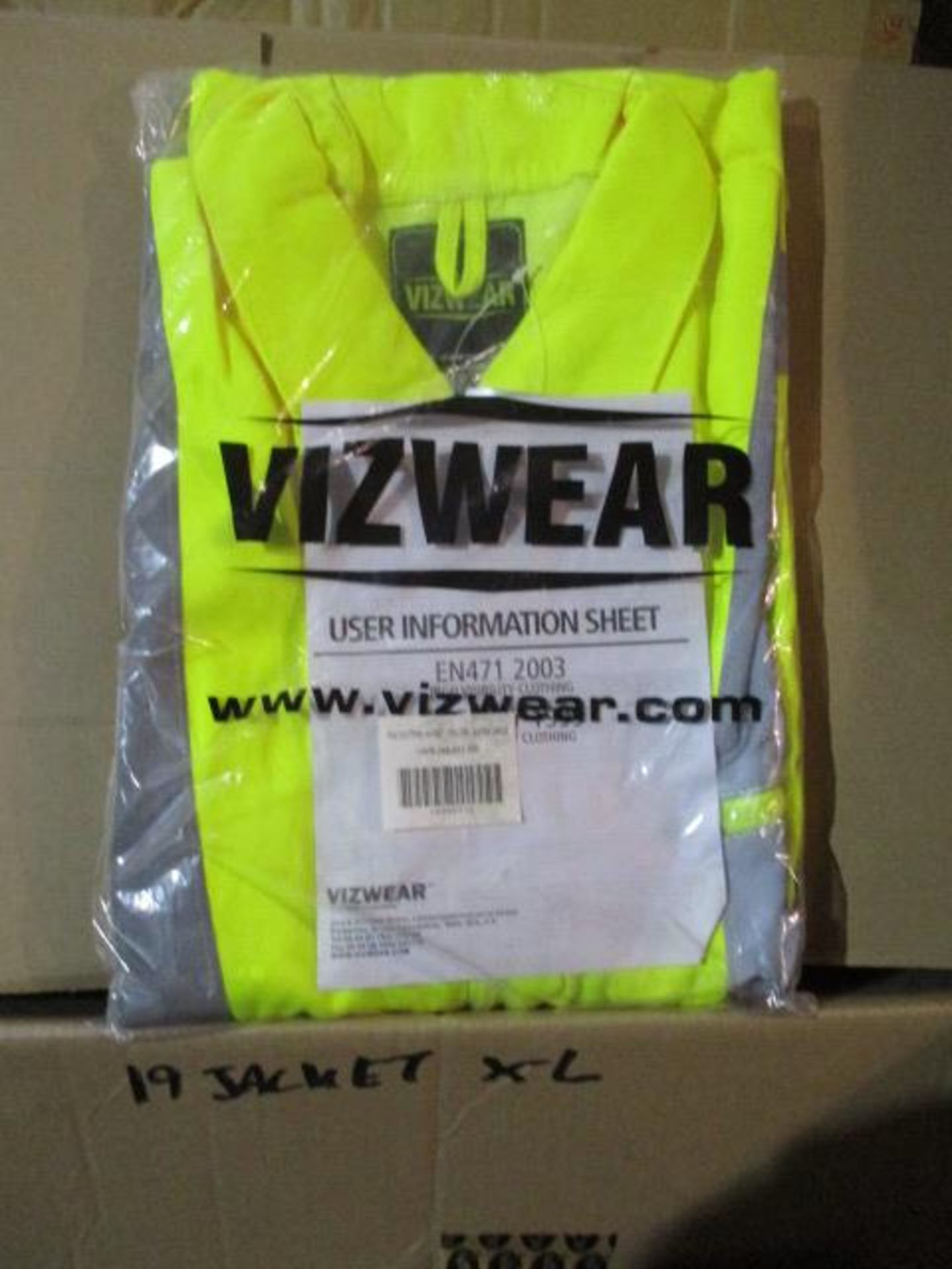 19pcs Brand new Polycotton Hiviz Jacket as pictured new and sealed
