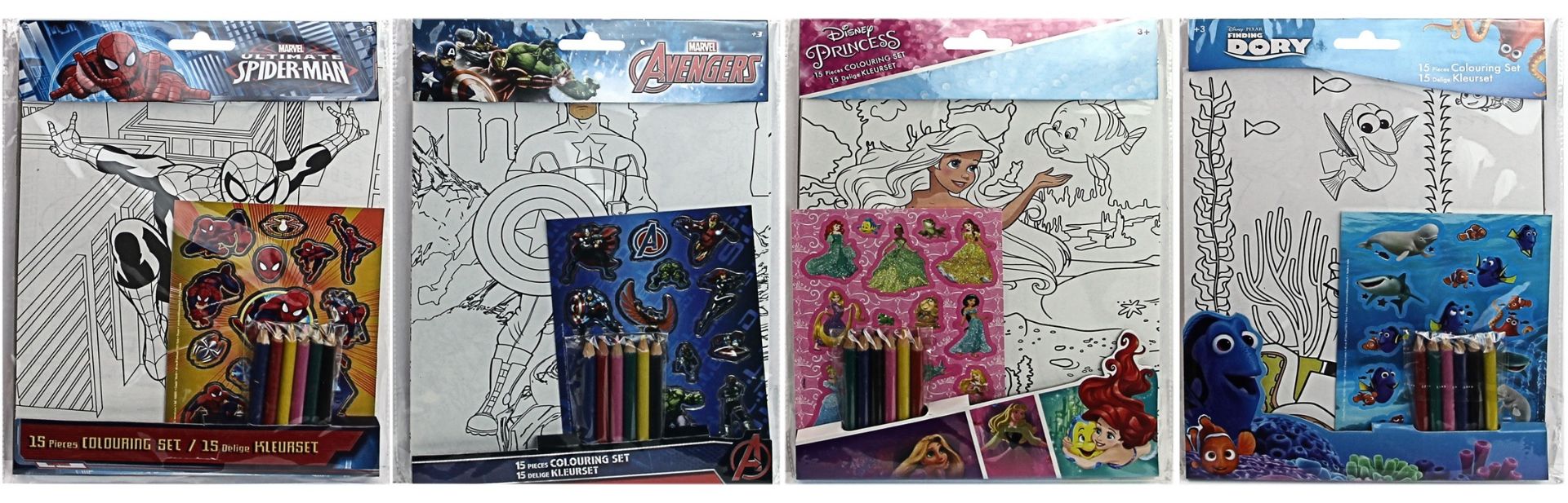 100pcs Brand new Licensed kids activity colour and sticker pencil set