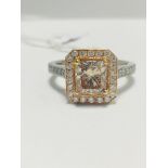 1.33ct fancy pink diamond ring