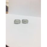 9ct white gold Diamond Hoop Earrings