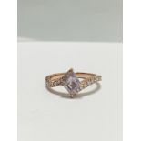 0.79ct natural Fancy Pink diamond set in 18ct rosegold