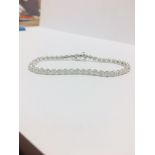 9ct white gold diamond bracelet