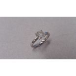 1.67ct diamond solitaire ring set in platinum