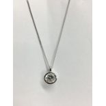 18ct gold diamond pendant and necklace