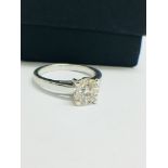 1ct Brilliant cut Diamond set in a platinum setting