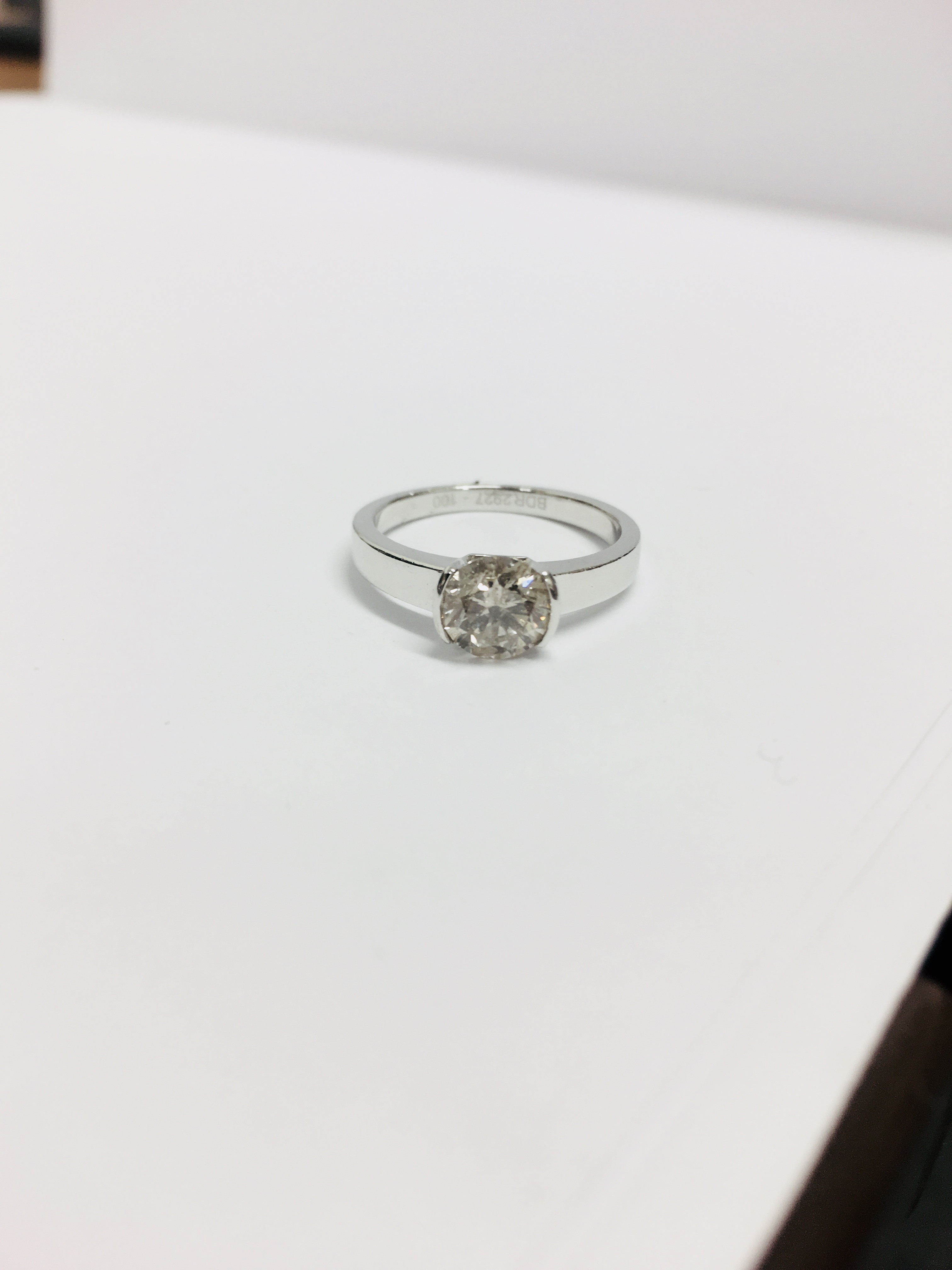 1.06ct diamond solitaire ring with a brilliant cut diamond