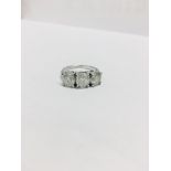 3.05ct Three stone Diamond Trilogy ring
