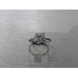 1.15ct diamond solitaire ring with a brilliant cut diamond