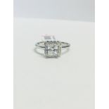 Platinum Princess cut Diamond Ring