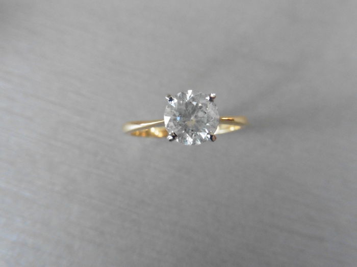 1.24ct diamond solitaire ring with a brilliant cut diamond