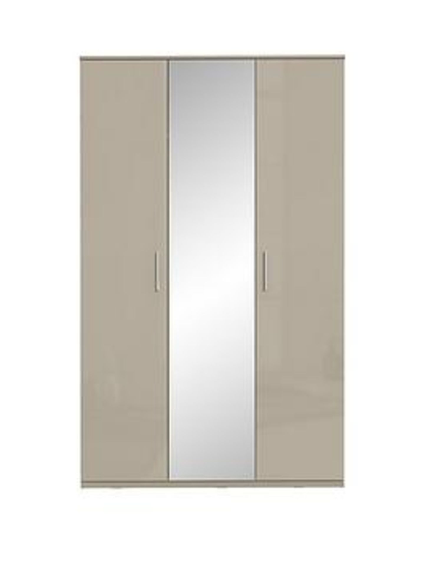 Boxed Item Westbury 3 Doors Wardrobe [Cashmere Gloss] 201X121X55Cm Rrp:£382.0