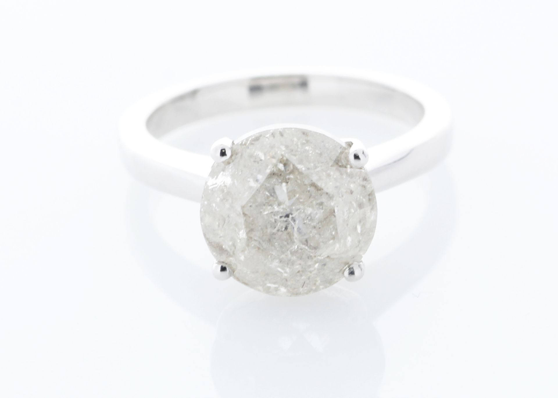 18ct White Gold Single Stone Prong Set Diamond Ring 5.00