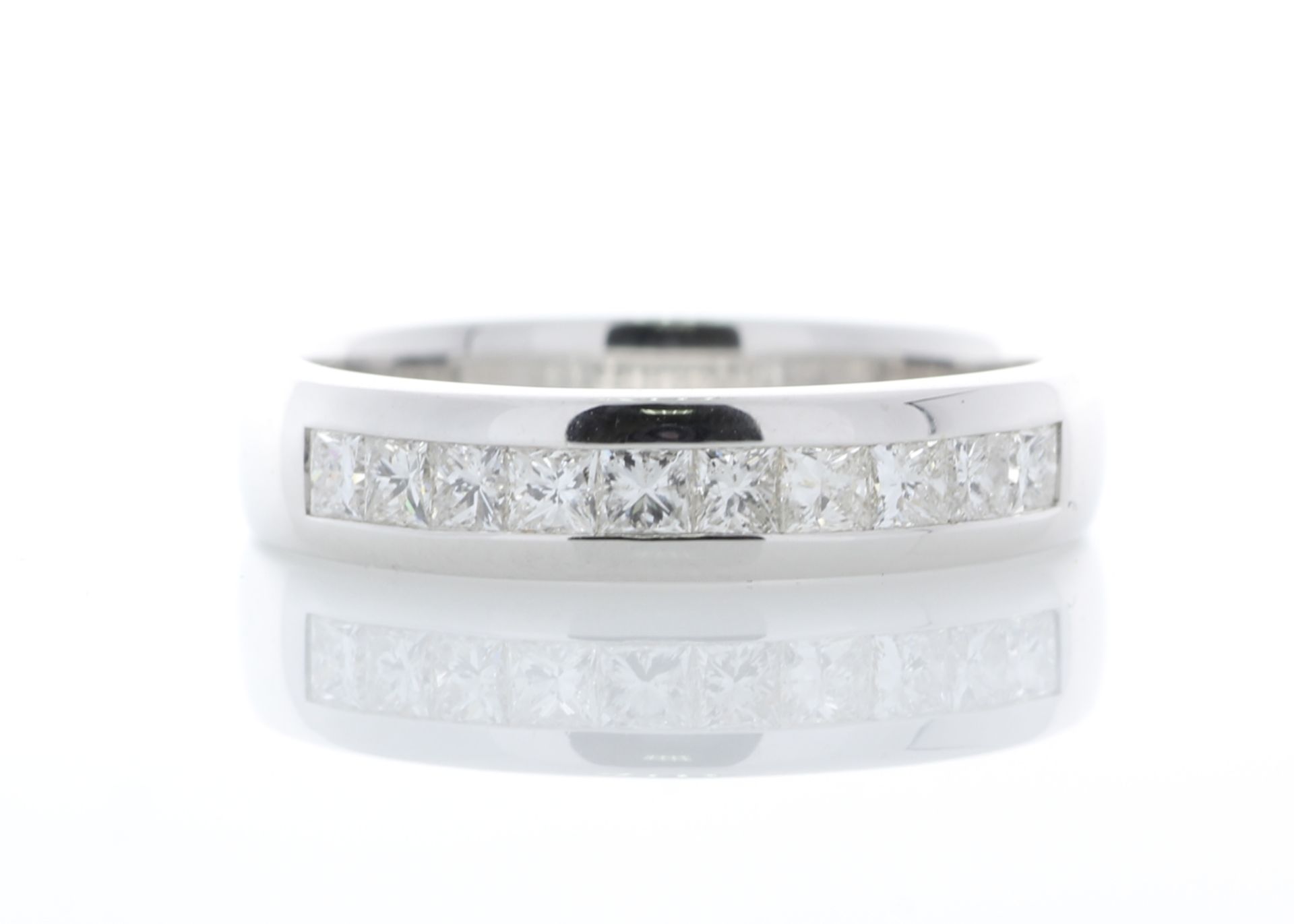 18ct White Gold Diamond Channel Set Half Eternity Ring 0.50