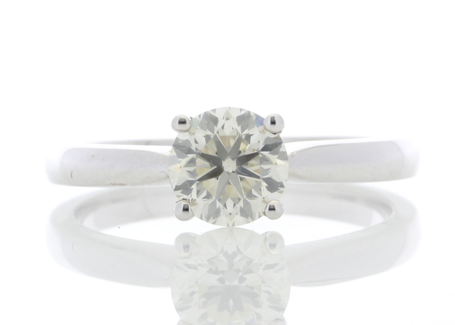 18ct White Gold Solitaire Diamond Ring 0.90