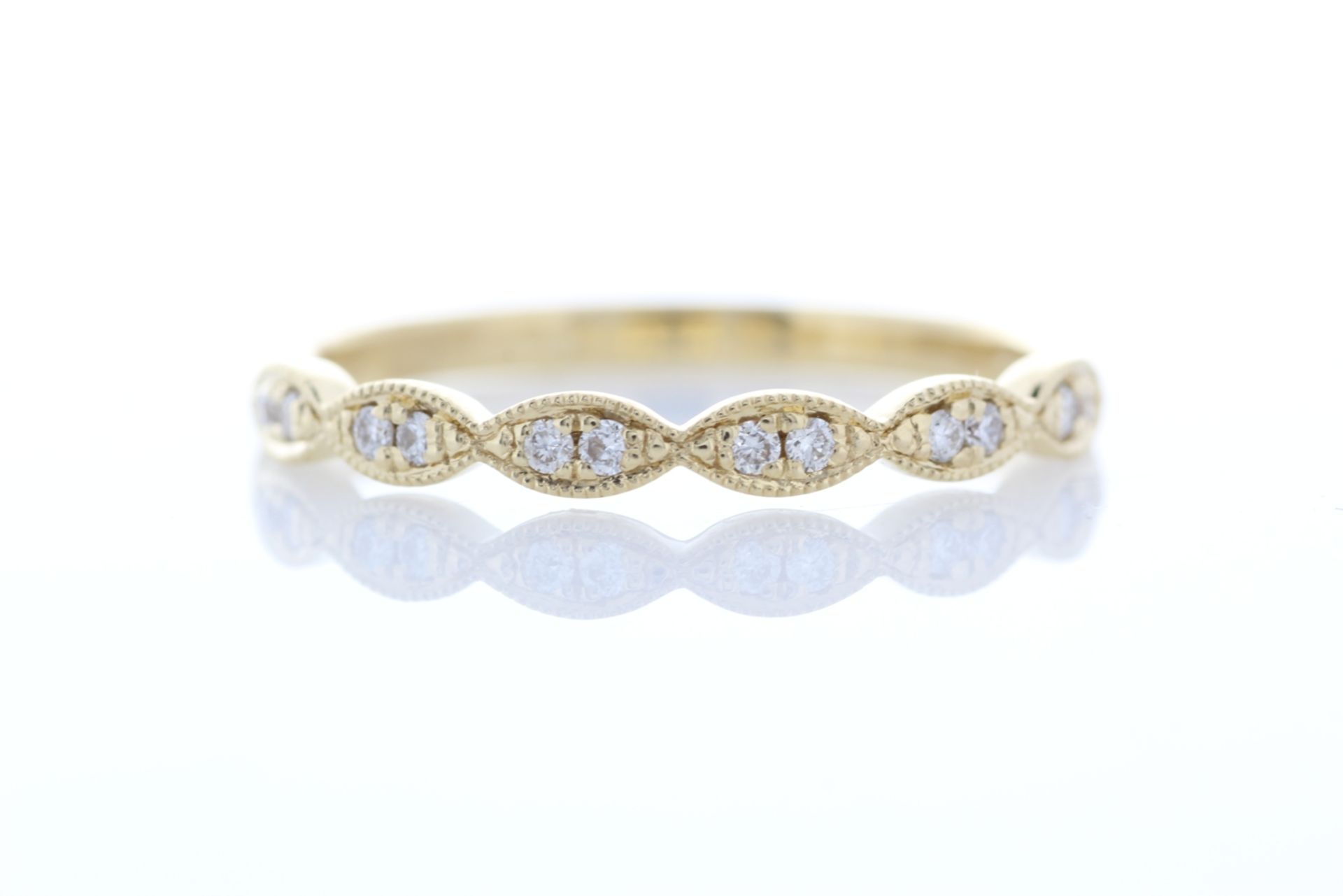 18ct Yellow Gold Semi Eternity Fancy Diamond Ring 0.11