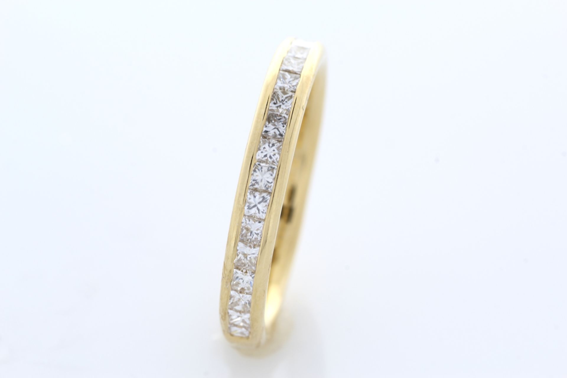 18ct Yellow Gold Channel Set Semi Eternity Diamond Ring 0.57 - Bild 2 aus 3