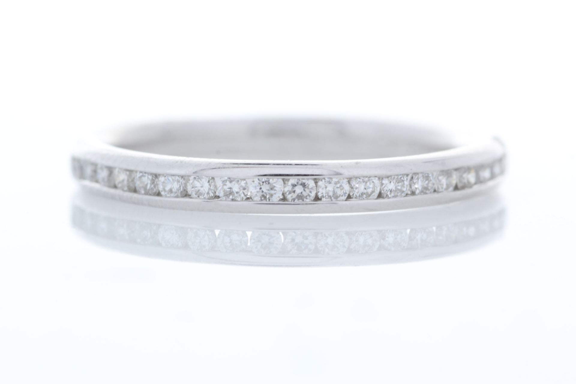 18ct White Gold Channel Set Semi Eternity Diamond Ring 0.24