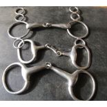 Dr Bristol Eggbutt snaffle 4 1/2" Eggbutt hollow mouth snaffle 5" Dutch gag snaffle L.R 5"