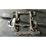 Uxeter Kimblewick 4 1/2" bit and hanging cheek snaffle 4 1/2" bit