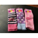 3 pairs of socks Size 6-8 1/2