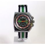 System - *World Time* Super Datomatic Men's Diver - Asymmetrical Big Case - from the 1970s